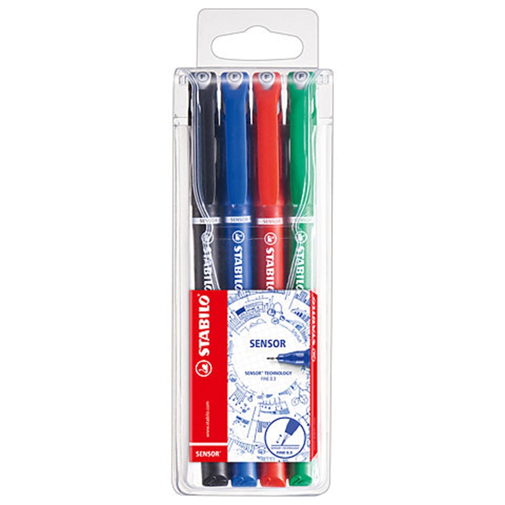 Stabilo, Fine Pen, Art & School, Sensor, 4 pack, 1692